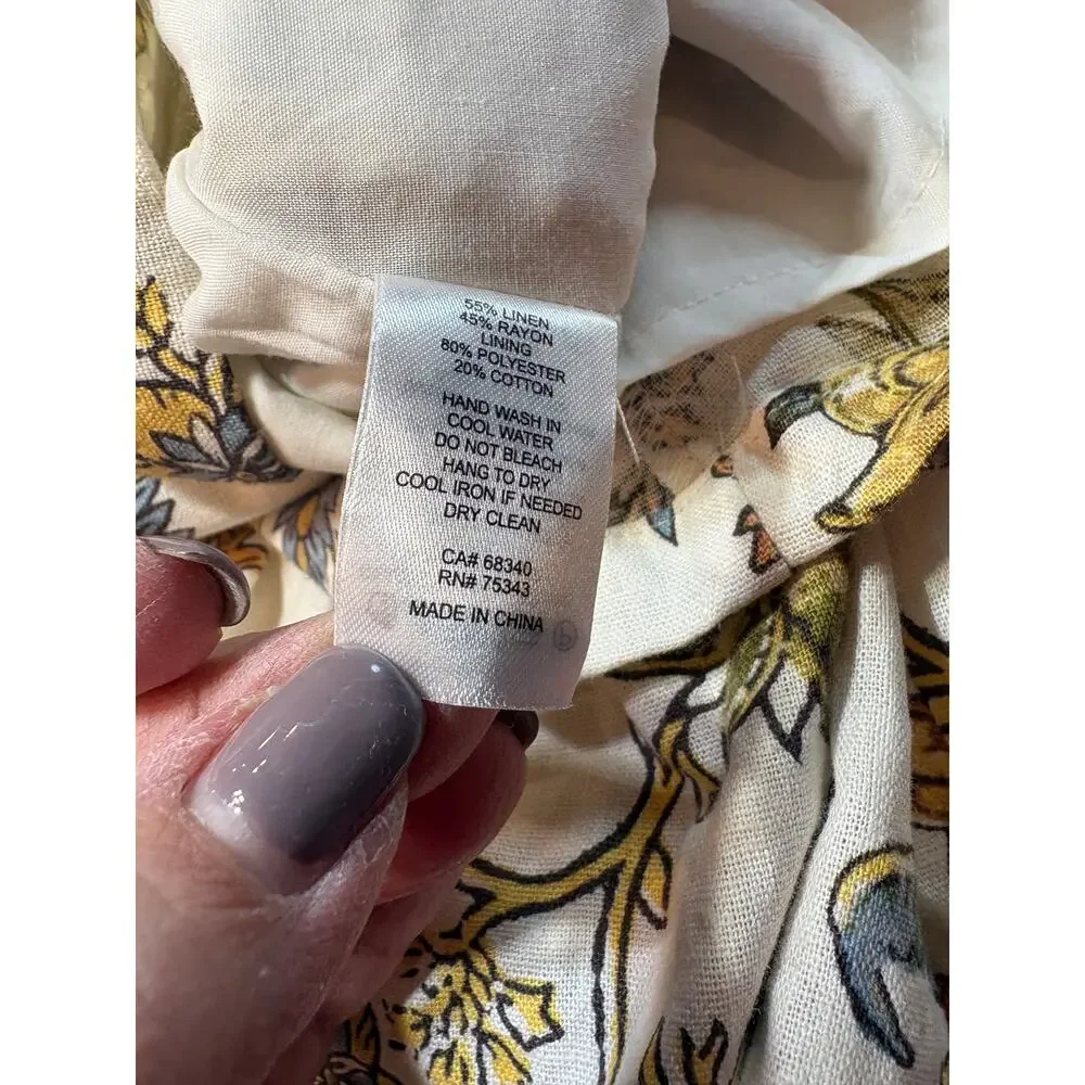 Calypso St. Barth Floral Linen Romper Size 4 – Boho Cottagecore NWT - Picture 11 of 16